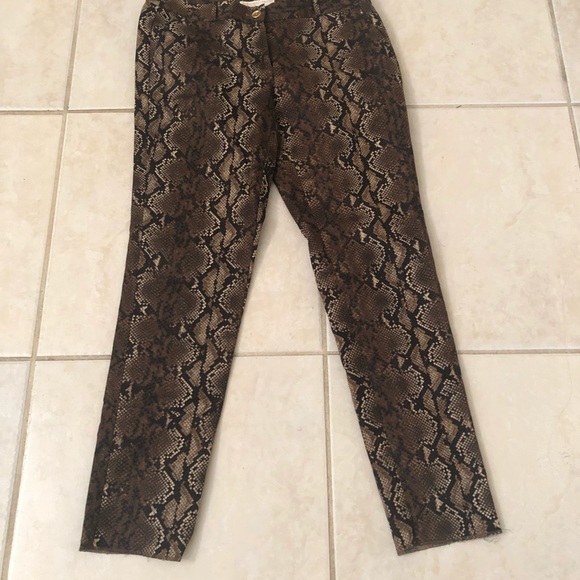 Michael Kors Python Print Mirand Pants Sz 6P - Picture 2 of 4